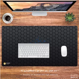ماوس پد هومرو مدل MX1356 طرح Dark Hexagons 3D - با بهترین کیفیت