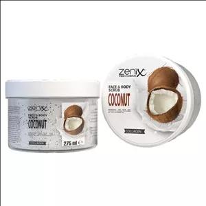 اسکراب صورت و بدن زنیکس Zenix رایحه نارگیل 275 میل