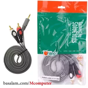 کابل 1 به 2 صدا جک 3.5 میلی متری Orange طول 1.5 متر 