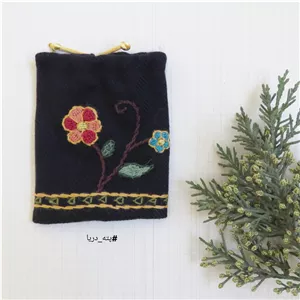 کیسه گیفت پته دوزی کوچک،کیسه پارچه ای،صنایع دستی،هدیه سنتی دست دوز،کیسه نظم دهنده جمع شو،پته دریا،کیسه آجیل یا خرده ریز