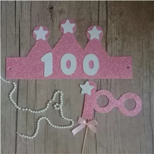 تاج وعینک عدد صد .تاج وعینک جشن 100