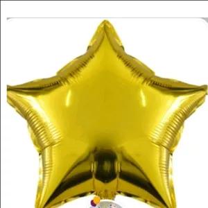 بادکنک فویلی ستاره رنگ طلایی و نقره ای