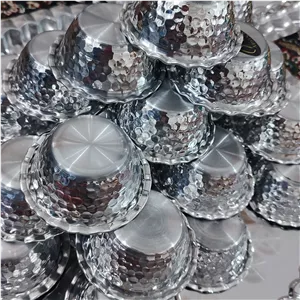 کاسه روحی چکشی کنگره (مسی) سایز 16 (پیاله، لگن آشپزخانه)