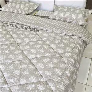ست لحاف دو نفره کتان طرح رویا درجه یک مناسب تخت های 160و 180