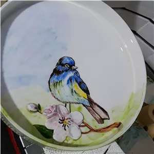 سینی سرو سرامیکی دستساز، پس کرایه 