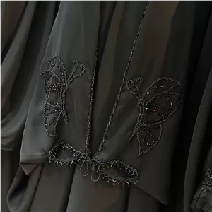 چادر عربی جواهر دوزی پروانه بزرگ کرپ 