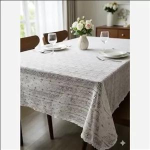 سفره و رومیزی های گیپور جهیزیه تایوانی رویه محافظ دارعرض140مخصوص جهیزیه و مهمونی