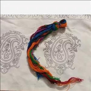 پته خام بته جقه همراه سوزن نخ 