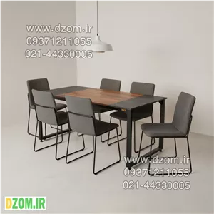 میز ناهارخوری دیزم مدل مونتاژی LNC_asm_150×80_Tri (بدون صندلی)