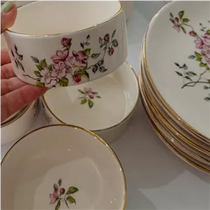 ست شش عددی کاسه سرامیکی طرح رز کلاسیک 