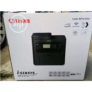 پرینتر کانن تک رنگ چهار کاره با چاپ لیزری مدل i-Sensys MF237w، سایز چاپ A4، اتصال بیسیم WiFi، دارای سیستم ADF، صفحهنم...