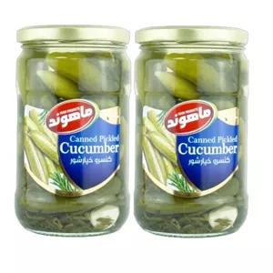خیارشور ویژه نمکی ماهوند - 660 گرم بسته 2 عددی