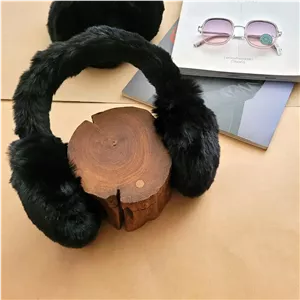 گوشگیر تدی خزدار مشکی تاشو k0089