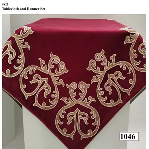 رومیزی مخمل کالیفرنیا ابریشم دوزی و زربافت مناسب جهیزیه، دکوراسیون منزل، سوغات و کادو