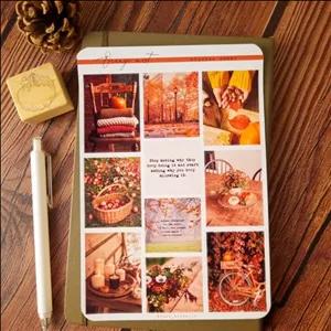 استیکر با منظره های پاییزی و زیبا-برچسب فانتزی تزئینی 