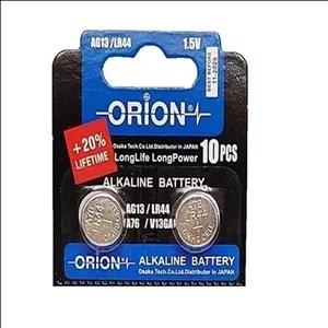 باتری ساعتی LR44-AG13 مارک اوریون ORION بسته 2 عددی