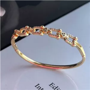 دستبند النگویی نگین دار زنانه طرح تیفانی فری سایز freesize رنگ ثابت کد sm (پس کرایه)