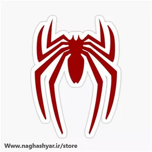 استیکر لوگوی مرد عنکبوتی قرمز 