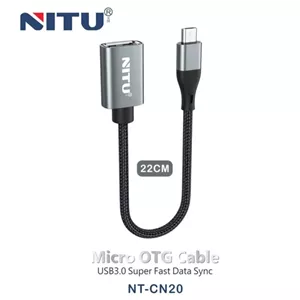 تبدیل OTG TO micro USB نیتو مدل CN20 - مشکی خاکستری