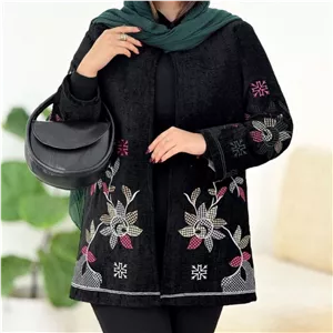 کت مخمل پاییزه زنانه مدل رازقی