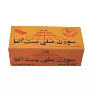 سوزن منگنه مبلی بست آلفا کد 10 سایز 8014 بسته 3000 عددی
