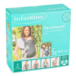 اغوشی نوزاد و کودک اینفنتینو4 کاره سبز رنگ مدل فلیپ infantino flip 4in1
