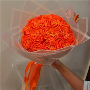  دسته گل ربانی 15شاخه شیک ودلبر