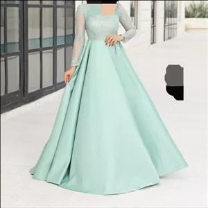 لباس مجلسی حریر شاین برجسته و دامن ساتن آمریکایی