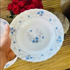 بشقاب گود خورشت خوری آرکوپال گل آبی بسته 6 عددی طرح رومانتیک