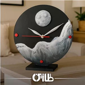 ساعت رومیزی طرح دریا آبی عمیق