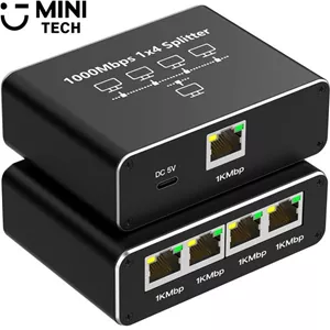 تبدیل اکتیو 1 به 4 پورت شبکه مینی تک