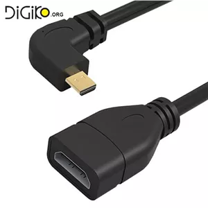 کابل تبدیل HDMI ماده به Micro HDMI نری سر کج