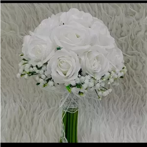 دسته گل عروس مدل رز 