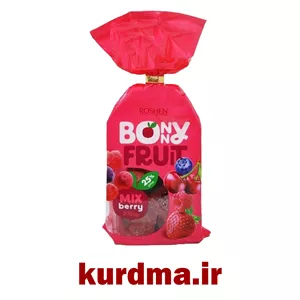 پاستیل ژله ای 25٪ میوه ای 200 گرمی BONY FRUIT برند ROSHEN ( عمده و خرده )