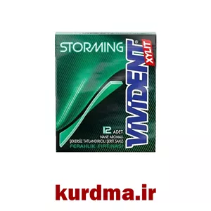 آدامس نواری بدون شکر با طعم نعناع 12 عددی Vivident (عمده و خرده)