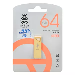 فلش 64GB USB2 Queen Steel طلایی