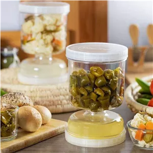 ظرف نگهدارنده خیارشور و ترشیجات و پنیر ساعت شنی