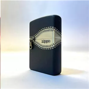 فندک زیپو اصل طرح زیپ روکش نقره مدل ZBT-2-14 کاستوم ژاپن