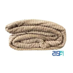 پتوی پلیسه دونفره مدل کاملیا (رنگ نسکافه ای ) 