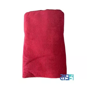 پتوی پلیسه دونفره مدل کاملیا (رنگ زرشکی ) 