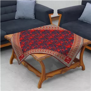 رومیزی طرح گل قرمز یلدا کد 998