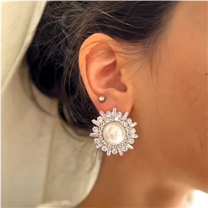گوشواره مجلسی طرح جواهر - کد 1354