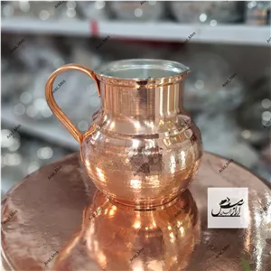 پارچ مسی چکشی دسته مسی نانو زنجان 