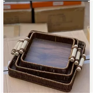 سینی طرح حصیری بامبو