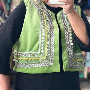 جلیقه مخمل سکه دوزی