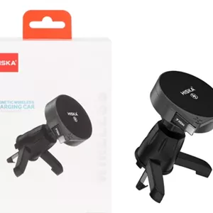 شارژر وایرلس و هولدر گوشی موبایل دریچه کولری Hiska مدل HK-2353W - مشکی
