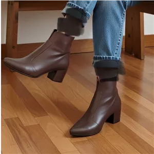 نیمبوت پاشنه دار جدید بوت مجلسی نیم بوت زنانه کد y366