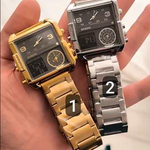 ساعت مردانه دو زمانه فلزی مارک binbond 3332