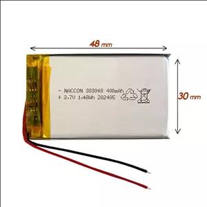 باتری لیتیومی کد 303048 ظرفیت 400 میلی آمپر ساعت CVJ