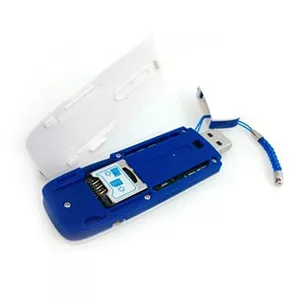 مودم 3G قابل حمل مدل HSUPA با اتصال USB، پشتیبانی از سرعت تا 21.6 Mbps، قابلیت ارسال و دریافت پیامک، شیار کارت حافظه ...